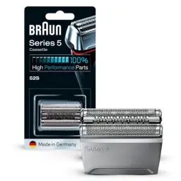 Produktbild: Braun Series 5 Elektrorasierer Scherkopf 52S, ORIGINAL Ersatzscherteil vom Hersteller passend für Braun Herren Rasierer Series 5 (alte Generation), silber, 1er Pack