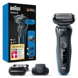 Produktbild: Braun Series 5 Elektrorasierer mit EasyClick Trimmer Aufsatz, Rasierer Herren Elektrisch, Präzisionstrimmer, EasyClean, Geschenk Mann, Made in Germany, 51-B1820s, blau