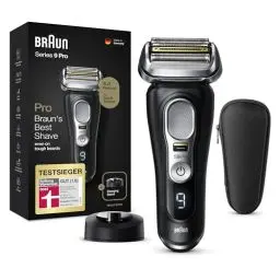 Produktbild: Braun Series 9 Pro Premium Rasierer Herren, Scherkopf, Elektrorasierer & Trimmer, 60 Min. Akkulaufzeit, 1-, 3-, 7-Tage-Bart, 9410s, schwarz