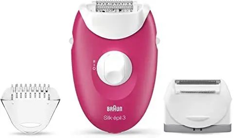 Produktbild: Braun 4210201190264 Silk-epil 3 3-410 Epilierer mit 3 Extras, himbeer