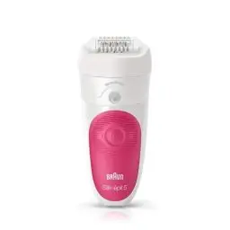 Produktbild: Braun Silk-épil 5 Epilierer Damen für Haarentfernung / Haarentferner, Micro-Grip Pinzetten-Technologie, beweglicher Schwenkkopf, Wet&Dry-Epilation, 5-500, weiß/Pink