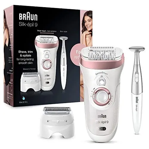 Produktbild: Braun 4210201190325 Silk-epil 9 9/890 SkinSpa SensoSmart Epilierer mit 7 Extras, rosegold