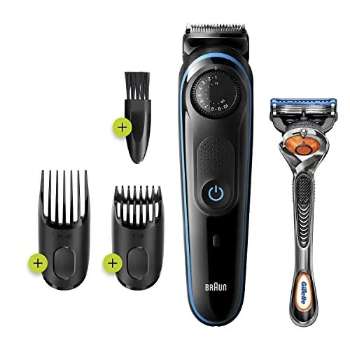 Produktbild: Braun – 81705178 – BT3240 Bart- und Haarschneider, 39 Längeneinstellungen, Schwarz/Blau
