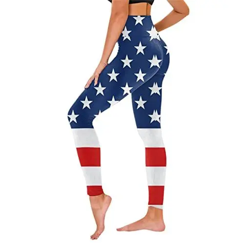 Produktbild: Braune Leggins Damen Thermo Leggings Damen 52/54 Independence Day for Women's American 4 of July Leggings Hight Waist Pants for Yoga Running Gym Yoga Damen Leggings Winter Winter (Navy, L)