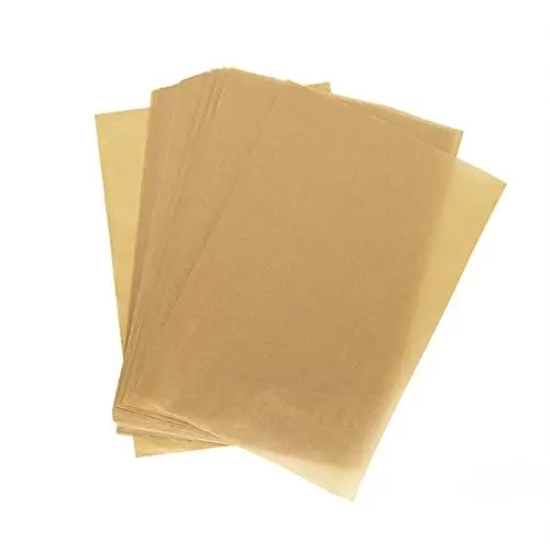 Produktbild: Backpapier, 100 Blatt Ungebleichtem Pergamentpapier Zuschnitte Antihaftbeschichtet Pergament Fettdicht Baking Paper zum Backen Wachspapier für Lebensmittel Butter Käse