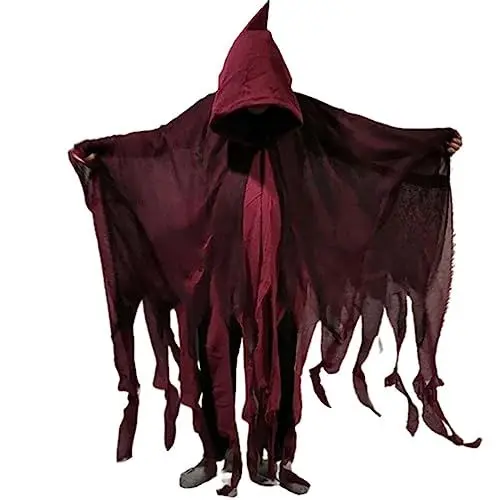 Produktbild: Brautjungfernkleider GrüN Halloween Cos Erwachsene Kinder Kostüm Requisiten Wickelkleid+𝐒Ommer (Red, One Size)