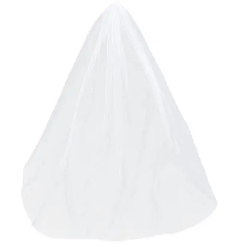 Produktbild: Amosfun Brautschleier langen weißen Schleier einschichtig mit Kamm lang 0 8 einfache elegante Hochzeitsaccessoires für weibliche Frauen Dame