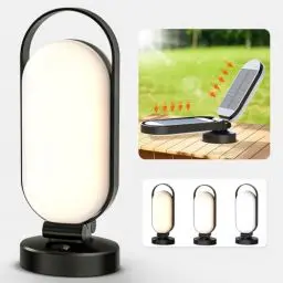 Produktbild: Bravzurg LED Campinglampe Aufladbar, 5000mAh Batterie Solar Camping Licht Outdoor, Faltbare Wasserfeste Aufhängen Camping Laterne Zubehör Ausrüstung, Akku Lampen für Zelt, Blackout, Emergency