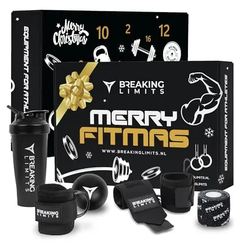 Produktbild: BREAKING LIMITS Fitness Adventskalender 2024 Männer - Sport, Gym & Protein Advent Calendar - Weihnachtskalender Gesund Herren - Adventskalender für Sportler