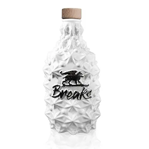 Produktbild: Breaks x Majolika Gin – Limited Edition I Premium Gin mit Wacholder, Tonkabohne & Schwarzkirsche I In exklusiver Flasche aus dem 3D-Keramik-Drucker I Handcrafted in Deutschland I 1x 0,5 L I 44% vol.