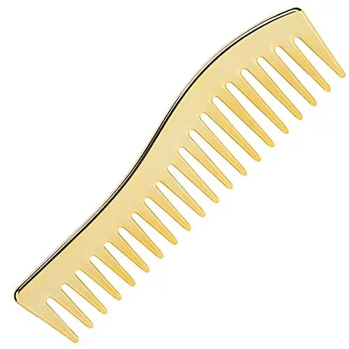 Produktbild: Haar Entwirrungskamm, Breiter Zahnkamm für Lockiges Haar, kein Griff Großer Entwirrungs Kamm Shampoo Kamm für Damen Herren(Gold)