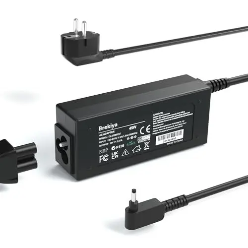 Produktbild: Brekiya 45W 19V 2.37A Laptop Ladegerät für Acer Chromebook 11 13 14 15 R11 R13 CB3 CB5 CB3-431 CB3-532 Acer Swift 1 3 5 SF314-51 SF314-52 SF314-54 SF314-52GSF114-32 SF114-31 Netzteil Ladegerät