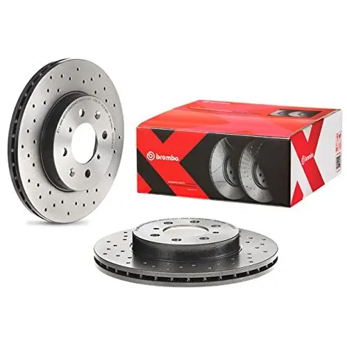 Produktbild: Brembo 08.N123.11 Hintere Bremsscheibe mit UV Lackierung, Anzahl 2