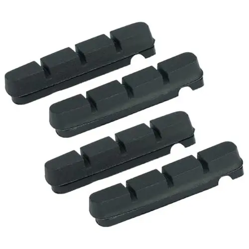 Produktbild: Erwachsene Bremsgummi Bremsbeläge, 2 Paar Fahrrad Bremsbacken 55 mm für Seitenzugbremse V-Bremse C-Bremse, Schwarz
