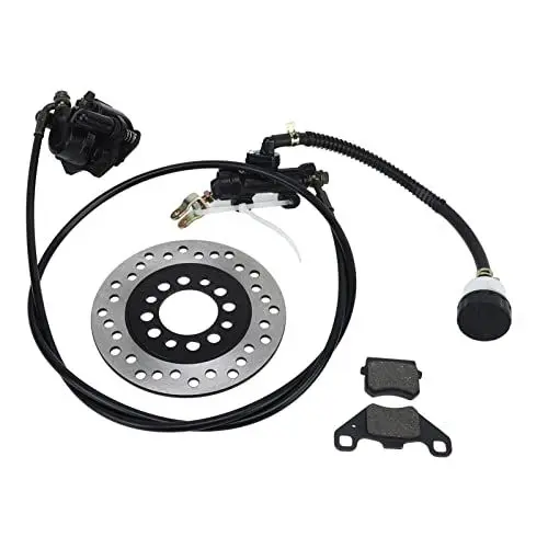 Produktbild: AMONIDA Hydraulisches Scheibenbremsen-Kit, Universeller Go-Kart-Scheibenbremssatz Bremsbelag für 50 cc Bis 250 cc Dirt Bike Quad ATV Go Kart