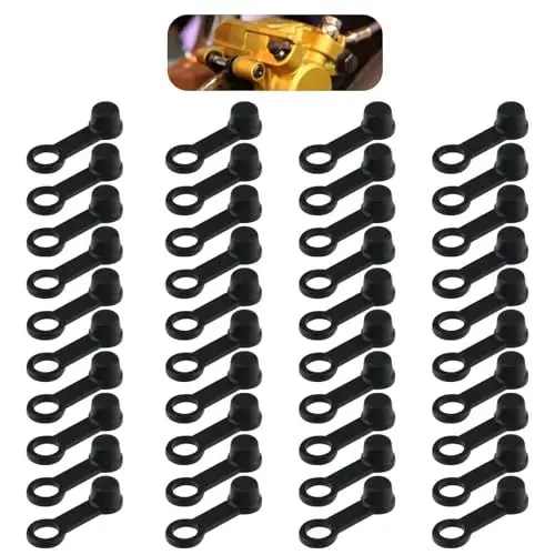 Produktbild: Bremse Schmiernippel Schutzkappe 40 Stück,Gummi M8 Entlüftungsschraube Staubkappe Bremsenentlüfter Staubschutz,Schraubverschluss für öLablass der Unterpumpe,Staubkappe Motorrad Entlüftungsschraubkappe