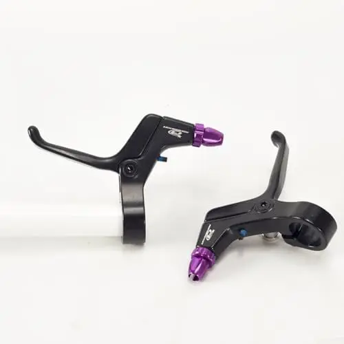 Produktbild: Zoegneer Bremshebel, Aluminiumlegierung, 2 Finger, leichter Bremshebel für Mountainbike, Kinderfahrrad, , Violett, 2 Stück