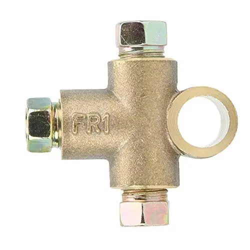 Produktbild: Brems-T-Stück Autozubehör Legierung Bremsen-T-Stück Invertiertes Weibliches T-Stück Mit 3 Außenmuttern Short Union M10 3/16 Zoll Rohr 10mm für t stück bremsleitung t adapter bremsleitung