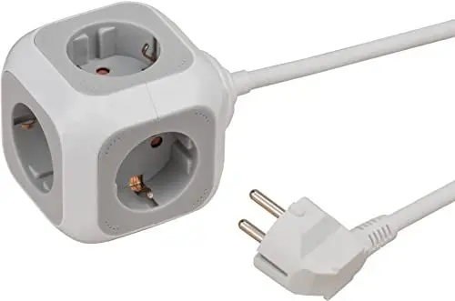 Produktbild: Brennenstuhl Alea-Power Steckdosenblock/Steckdosenwürfel 4-Fach (mit 1,4m Kabel und erhöhtem Berührungsschutz)