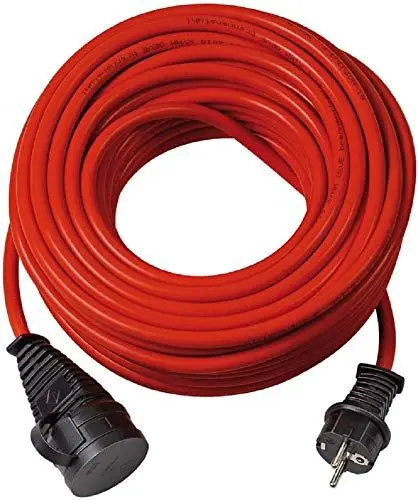 Produktbild: Brennenstuhl BREMAXX® Verlängerungskabel (25m Kabel in rot, für den kurzfristigen Einsatz im Außenbereich IP44, Stromkabel einsetzbar bis -35 °C, Öl- und UV-beständig)