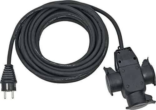 Produktbild: Brennenstuhl Baustellen-Verlängerungskabel mit 3-Fach Gummi-Kupplung IP44 25m H07RN-F3G1,5