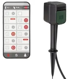 Produktbild: Brennenstuhl Connect WiFi Garten-Steckdose/Außensteckdose 2-fach mit Erdspieß und Montageplatte (2.4 GHz kompatibel mit Alexa und Google Assistant, Zeitschaltuhr mit Tages- und Wochenprogramm, 3m)