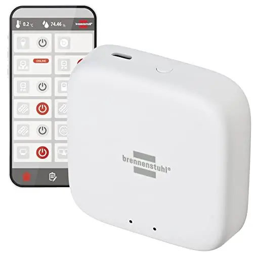 Produktbild: Brennenstuhl Connect Zigbee Gateway GWY CZ 01 (Zigbee Bridge für die Steuerung von Zigbee Smart Home Geräten von Brennenstuhl) Weiß