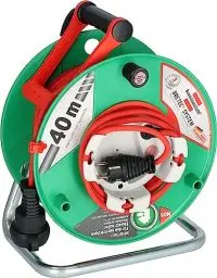 Produktbild: Brennenstuhl Garant G Bretec IP44 Gartenkabeltrommel (Kabeltrommel für Rasenmäher mit 38+2m Kabel in rot, Spezialkunststoff, kurzfristiger Einsatz im Außenbereich, Made in Germany)