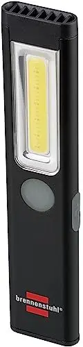 Produktbild: Brennenstuhl LED Akku Handleuchte PL 200 AC/LED Taschenlampe mit COB LED (200lm, inklusive USB C Ladekabel, bis zu 12h Leuchtdauer, Inspektionsleuchte COB mit Magnet und Clip)