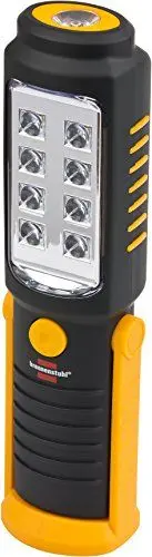 Produktbild: Brennenstuhl LED Taschenlampe mit Batterie/SMD LED Handleuchte mit 250+100lm (Werkstattlampe mit max. 10h Leuchtdauer, drehbarer Haken und Magnet)