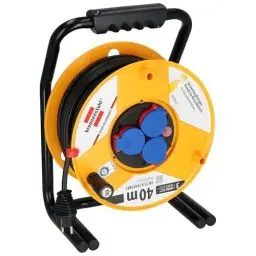 Produktbild: Brennenstuhl Professional Brobusta IP44 Gewerbe-/Baustellen-Kabeltrommel, 40m - Spezialkunststoff (Baustelleneinsatz und Einsatz im Außenbereich, Made in Germany) gelb