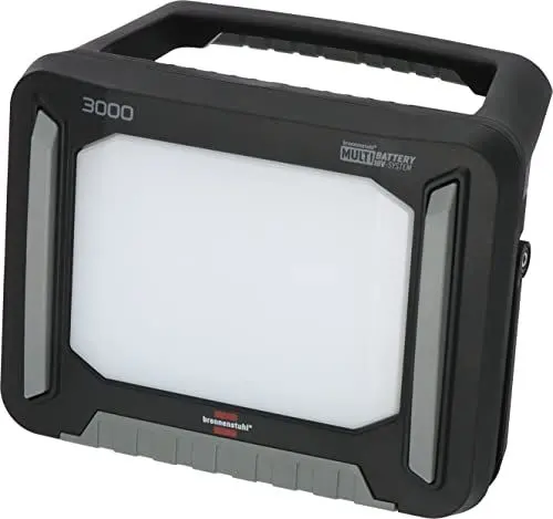 Produktbild: Brennenstuhl Professional Multi Battery LED Akku Baustrahler 3000 MA (3150lm, IP65, Arbeitsleuchte kompatibel mit 18V Akkus 11 verschiedener Hersteller, ohne Akku, Engineered in Germany)
