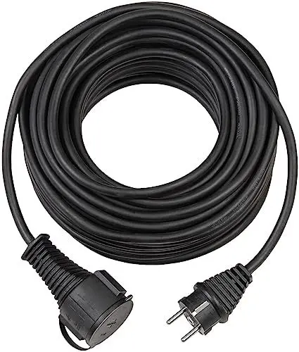 Produktbild: Brennenstuhl Qualitäts-Gummi-Verlängerungskabel 10m (IP44, Kabel für außen) schwarz