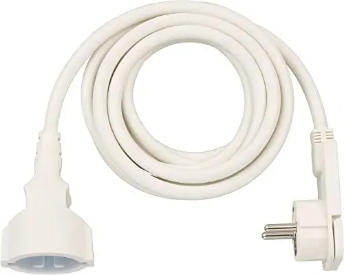 Produktbild: Brennenstuhl Qualitäts-Kunststoff-Verlängerungskabel mit Flachstecker (Verlängerungskabel flach für innen mit 3m Kabel) weiß
