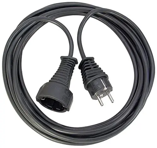 Produktbild: Brennenstuhl Qualitäts-Kunststoff-Verlängerungskabel mit Schutzkontakt-Stecker (Verlängerungskabel für innen mit 2m Kabel) schwarz