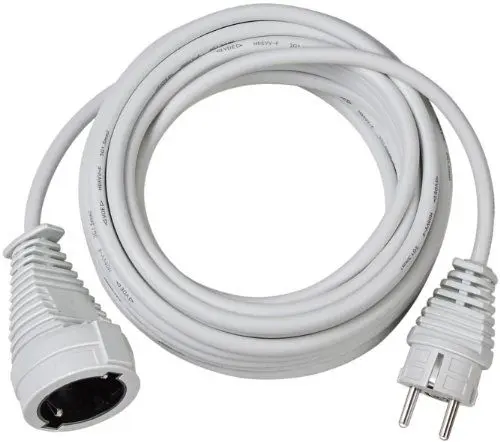 Produktbild: Brennenstuhl Qualitäts- Kunststoff-Verlängerungskabel mit Schutzkontakt-Stecker und -Kupplung (Verlängerungskabel für innen mit 5m Kabel) weiß