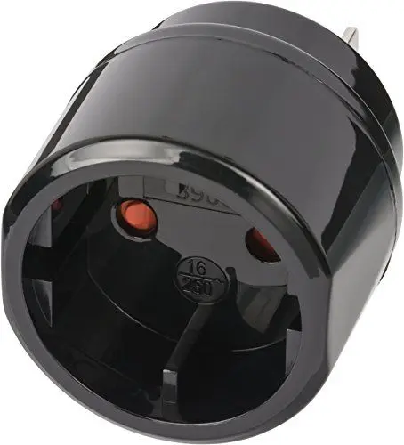 Produktbild: Brennenstuhl Reisestecker/Reiseadapter (Reise-Steckdosenadapter zum Anschluss elektrischer Geräte mit Euro-Stecksystem in Ländern mit amerikanischem Stecksystem (Typ A): USA, Japan) schwarz
