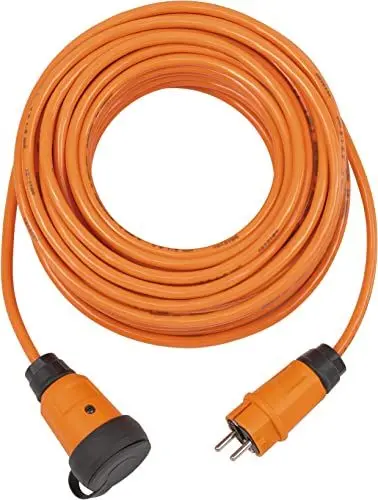 Produktbild: Brennenstuhl professionalLINE Verlängerungskabel VQ 2100 IP44 (25m Kabel in orange H07BQ-F 3G1,5, Baustelleneinsatz und ständiger Einsatz im Freien, BGI 608, Made in Germany)