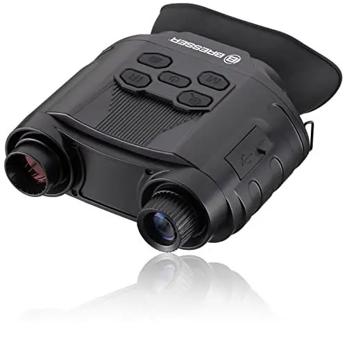 Produktbild: Bresser Nachtsichtgerät Explorer 130 digital und binokular mit großem Display und bis zu 10,5-facher Vergrößerung für Vogelbeobachtung, Camping, Jagd