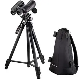 Produktbild: Bresser NightExplorer 7x50 extrem lichtstarkes, wasserdichtes Fernglas für Astronomie mit Stativ und Rucksack