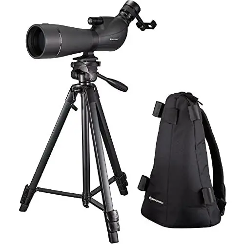 Produktbild: Bresser Spektiv Spolux 20–60x80 mit stufenlosem Zoom, Phasenvergütung, Stativ, Rucksack und Smartphone-Halter für Sportschützen, Vogelbeobachtung und Jagd