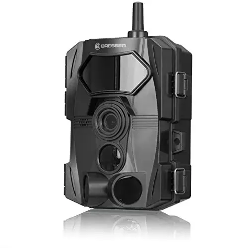 Produktbild: Bresser Wildkamera WLAN 24MP Full-HD 1080P inkl. Tonaufnahme mit Bewegungsmelder und Nachtsicht für Wildtierbeobachtung und Objektschutz, wasserdicht IP54, 160 x 110 x 75mm