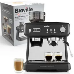 Produktbild: Breville Barista Max+ Siebträgermaschine | Espressomaschine mit intelligentem Mahlwerk & Dosierung | integrierter Milchaufschäumer | Präzisionstimer für Extraktion | 15-Bar Pumpe | Schwarz (VCF152X)