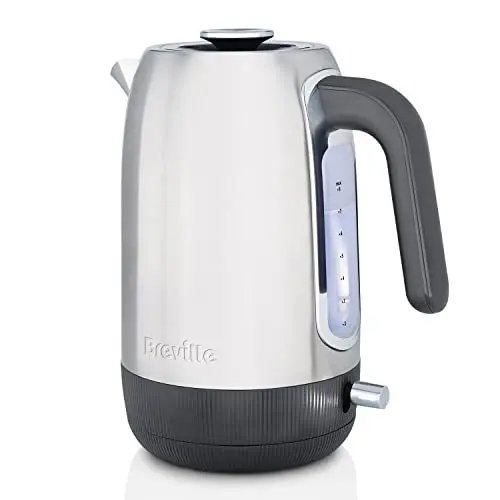 Produktbild: Breville Edge elektrischer Wasserkocher mit temperatureinstellung | 1,7 l | 2,4-kW-Heizelement für schnelle Kochzeiten | gebürsteter Edelstahl (VKT230X)