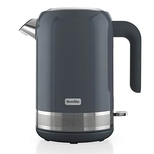 Produktbild: Breville High Gloss elektrischer Wasserkocher | 1,7 l | 2,4-kW-Heizelement für schnelle Kochzeiten | Grau & Edelstahl (VKT157X)