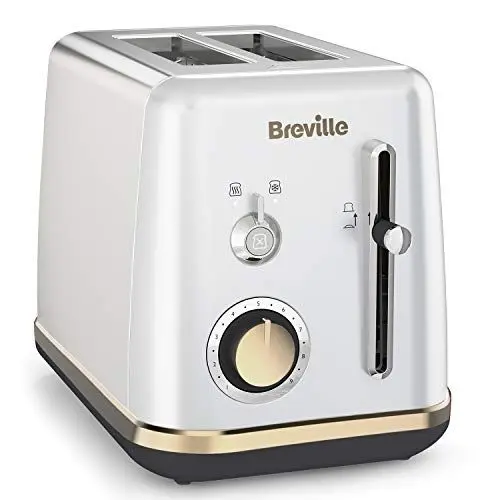 Produktbild: Breville Toaster für 2 Scheiben mit Brötchenaufsatz | Mostra-Kollektion | Mondscheinsilber mit Goldakzenten