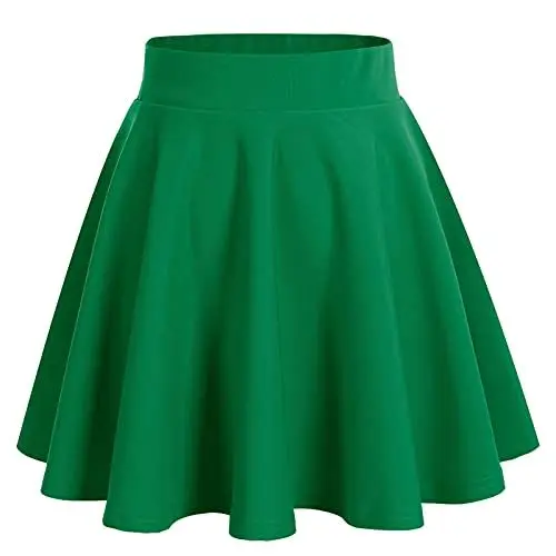 Produktbild: bridesmay Damen Mini Rock Sommer Kurz Skater Rock Schulmädchen Anime Rock Gothic Cosplay Sexy Röcke Green M