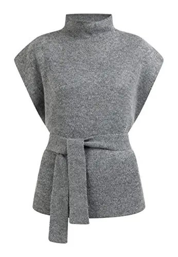 Produktbild: baradello Women's Strick Poncho, Grau Melange, Medium/Large