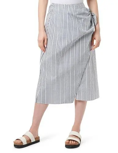 Produktbild: bridgeport Damen Wickelrock 35226297-BR02, Wollweiss Marine, L