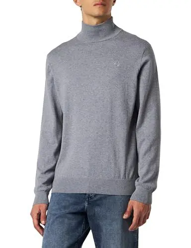 Produktbild: bridgeport Men's Basic Feinstrickpullover, Hellgrau Melange, X-Large